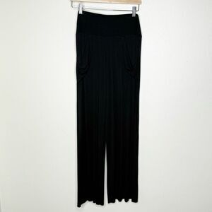 SEN Black Knit Wide Leg Pull On Pants - Women’s US 2
